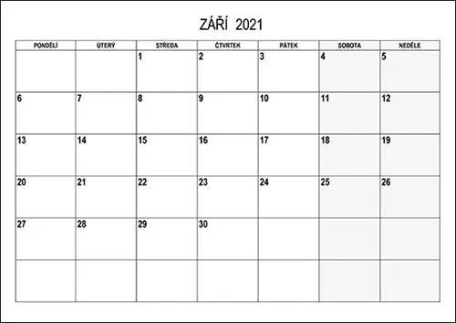 Stáhněte si kalendář září 2021