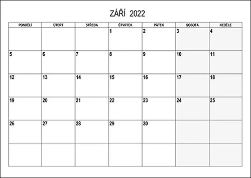 Stáhněte si kalendář září 2022