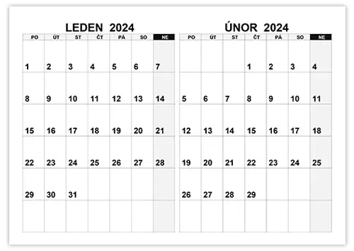 Kalendář-leden-únor-2024