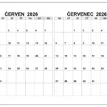 Kalendář červen červenec 2026