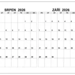 Kalendář srpen, září 2026 Kalendar-srpen-zari-2026