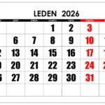 Kalendář leden 2026 kalendar-leden-2026-s-velkymi-cisly
