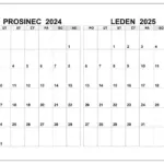 Kalendář prosinec 2024 leden 2025