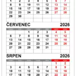 Kalendář červen, červenec, srpen 2026 kalendar-cerven-cervenec-srpen-2026