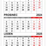Kalendář na listopad, prosinec 2024 a leden 2025 kalendář listopad prosinec 2024 a leden 2025