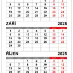 Kalendář srpen, září, říjen 2025 kalendář srpen září říjen 2025